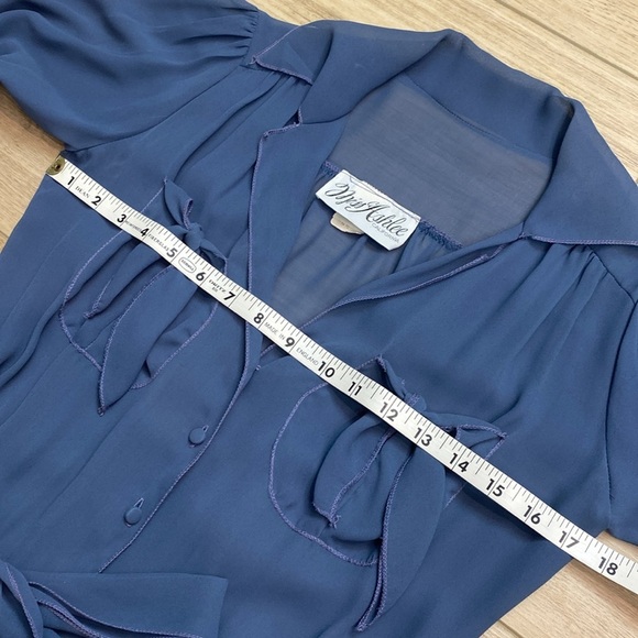 Vintage Miss‎ Ashlee Sheer Midi Dress Romantic Twee - Picture 11 of 13